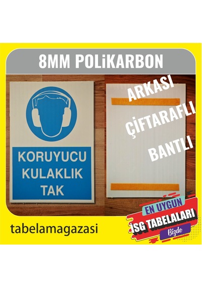 Koruyucu Kulaklık Kullan İş Güvenlik Levhası