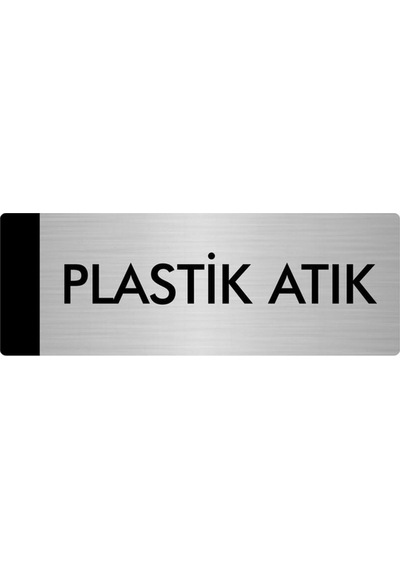 Metal Yönlendirme Levhası, Departman Kapı Isimliği Plastik Atık 10x20 Cm Gümüş Renk