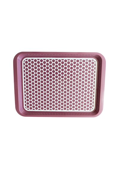 Kaydırmaz Tabanlı Servis Tepsi Sunum Tepsisi Büyük Boy-1136-02-bordo,yeşil Çok Renkli