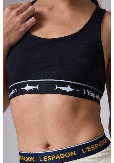 Racer Crop Top Racer Back Crop Top-3281 Siyah