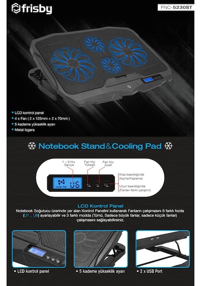 Fnc-5230st Gaming Notebook Soğutucu Stand
