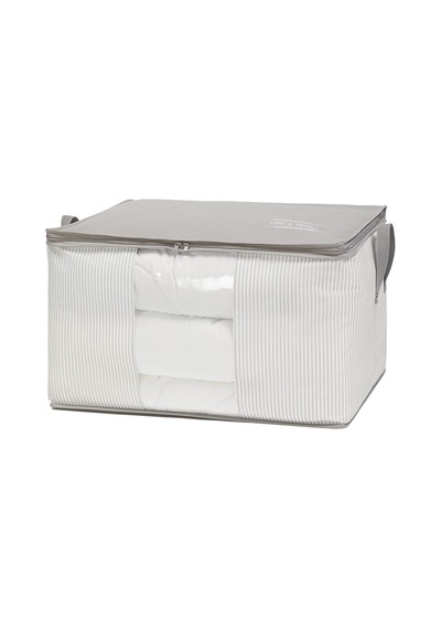 Ocean Home Textile Büyük Boy Pvc Pencereli Gri Çizgili Stuff & Things Hurç 60 X 43 X 35 Cm Diğer