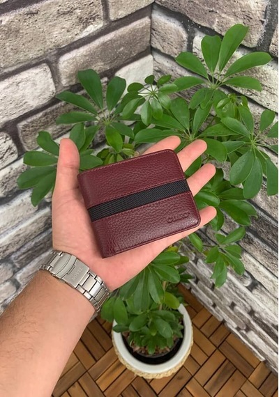 Guard Bordo Spor Şeritli Deri Erkek Cüzdanı Çok Renkli