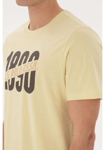 U.S. Polo Assn. Erkek Regular Fit Bisiklet Yaka Açık Haki Tişört 50306922-VR183