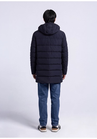 Dufy Erkek Slim Fit Kapüşonlu Lacivert Mont-18155