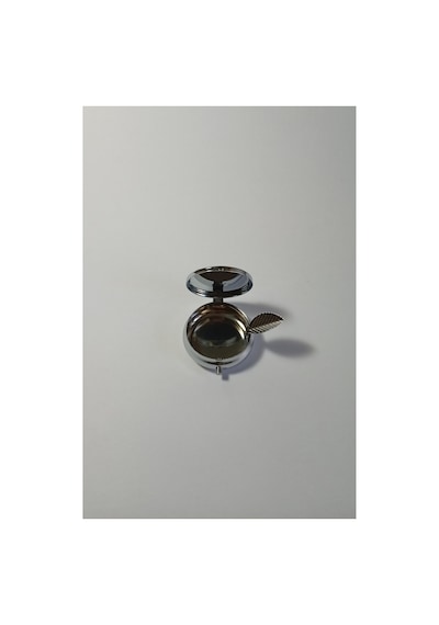 Mini Taşınabilir Cep Küllüğü - Mini Cep Küllüğü - Çanta Küllüğü 5cm - Sultanahmet Desenli Kapaklı Metal Mini Kül Tabağı