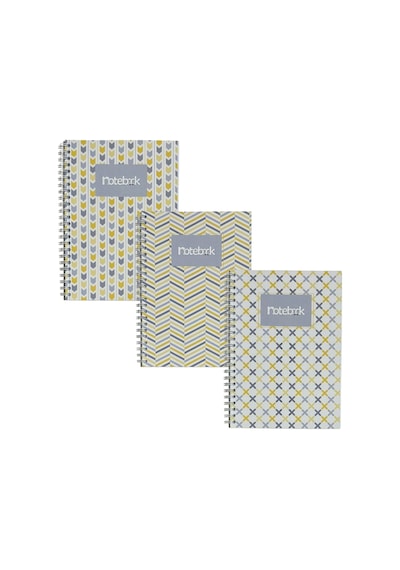 A5 Spiralli Pattern Defter 40 Yaprak 5'li Tamamı Çizgisiz
