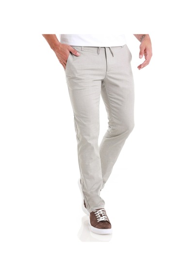 Hatemoğlu Gri Regular Fit Yandan Cepli Pamuklu Pantolon
