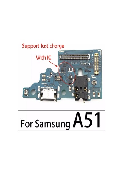 Samsung A51 Mikrofonlu Şarj Soketi Bordu Anten Sok
