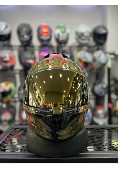 Shark Skwal İ3 Venum Ledli Kapalı Kask +1 Gold Vizör Sarı