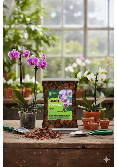 5 Litre Orkide Toprağı - Çam Kabuğu Ve Cococips Karışımlı - Elenmiş Temizlenmiş Iri Parçalı 5 Lt
