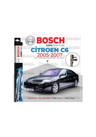 Citroen C6 Muz Silecek Takımı 2005-2007 Bosch Aerotwin
