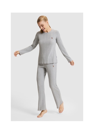 U.S. Polo Assn. Kadın Gri Pijama Takımı 50333655-vr024