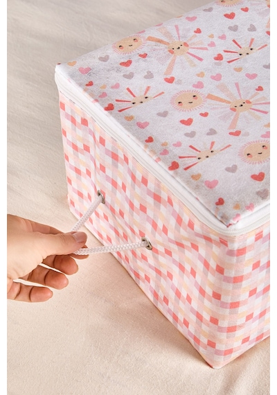 Serstil Little Sun Serisi Küçük Hurç -fermuarlı Çocuk Odası Düzenleme Kumaş Saklama Organizer 52x28x21cm