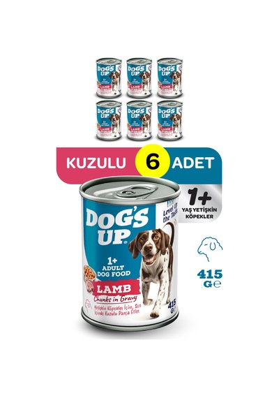Dogs Up Yaş Yetişkin Köpek Maması Kuzu Etli 415gr 6lı