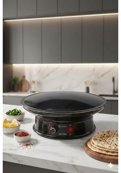 Lumisa LKS-2000 Elektrikli 55 CM Emaye Yüzeyli Termostatlı Katmer Ve Gözleme Sacı