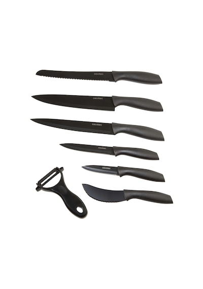 Cecotec Set 7 Cuchillos Titanium 7'li Profesyonel Mutfak Bıçak Seti Siyah