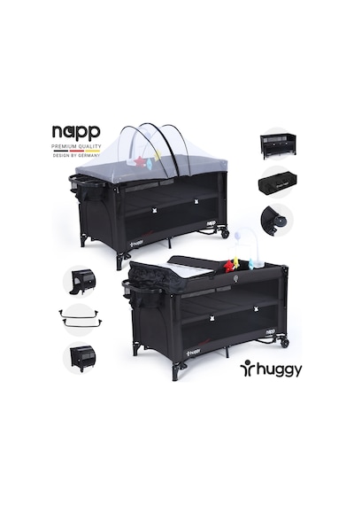 Huggy Napp 6in1 Anne Yanı Park Yatak Oyun Parkı + Yatak 70x120