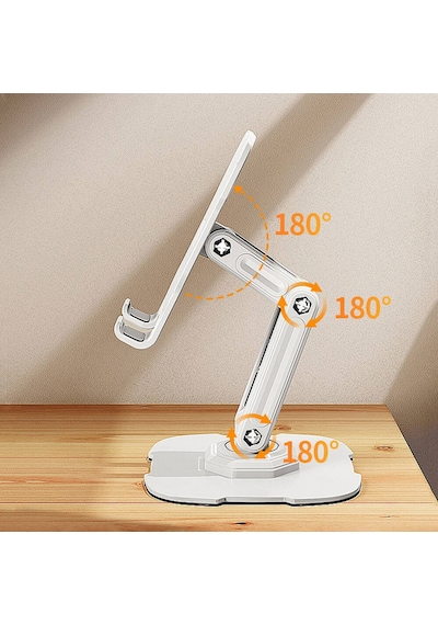 Masaüstü Telefon & Tablet Tutucu Standı Karbon Çelik Gövde 40 Kg Taşıma Kapasitesi 360 Dönen Başlık