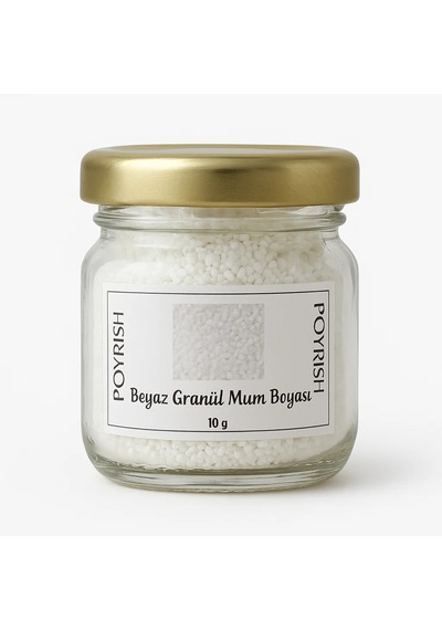 Beyaz Granül Mum Boyası 10 Gr Renksiz