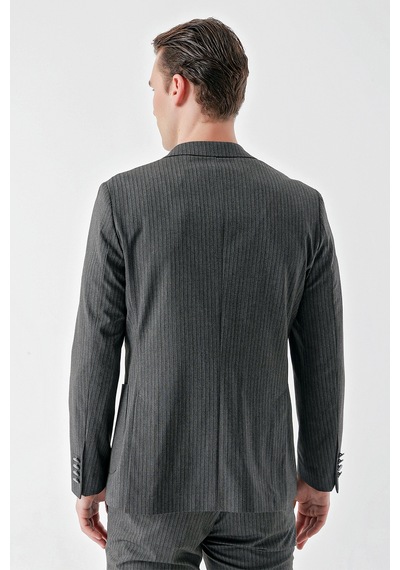 Morven Erkek Gri Poliviskon Trend Çizgili Desen Slim Fit Mono Yaka Takım Elbise 24mc001037100 Gri Morven Erkek Gri Poliviskon Trend Çizgili Desen Slim Fit Mono Yaka Takım Elbise 24mc001037100 Gri