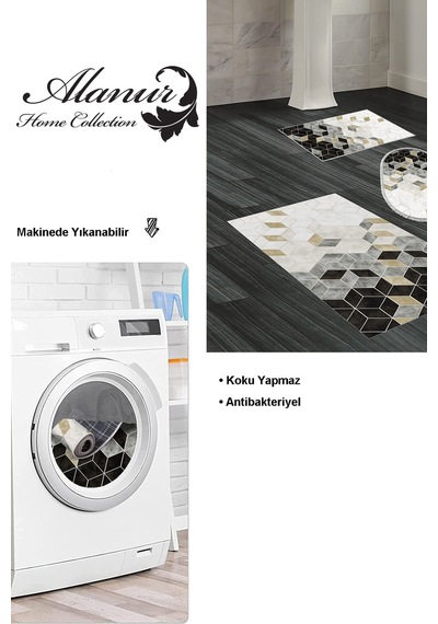 Dekoreko Kaymaz Taban Djt 3 Lü Banyo Paspas Takımı Star Pamuk Karışık Iskandinav 2146m krem