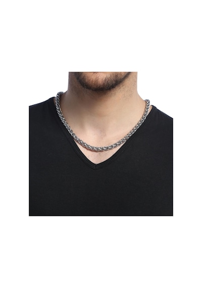 Chavin Burgu 8 Mm. Kalın Çelik Erkek Zincir Kolye Cy83 478255676 Çok Renkli