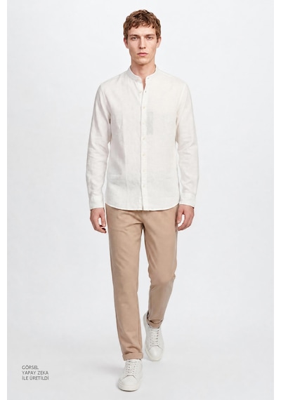 Altınyıldız Classıcs 360 Erkek Vızon 360 Her Yöne Esneyen Pamuklu Slim Fit Dar Kesim Beli Bağlamalı Yan Cepli Casual Pantolon Vizon