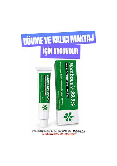 Ramboccia 99.9% Yatıştırıcı Krem 10g Dövme, Lazer Dövme Silme Ve Kalıcı Makyaj Kremi