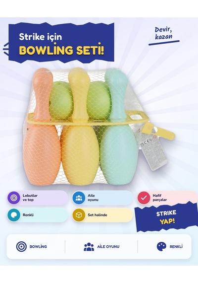 Oyuncak Büyük Bowling Set Filede 5222