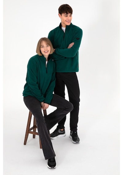 U.S. Polo Assn. Erkek Yarım Fermuarlı Koyu Yeşil Basic Polar Sweatshirt 50298085-VR079 U.S. Polo Assn. Erkek Yarım Fermuarlı Koyu Yeşil Basic Polar Sweatshirt 50298085-VR079