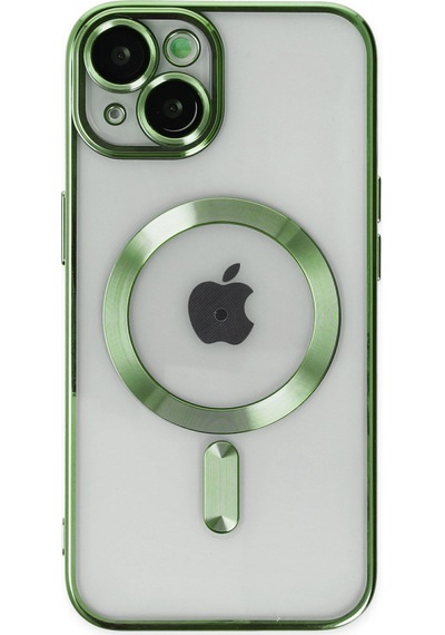 Apple Uyumlu iPhone 14 Plus Uyumlu Kılıf Kross Magneticsafe Kapak - Koyu Yeşil