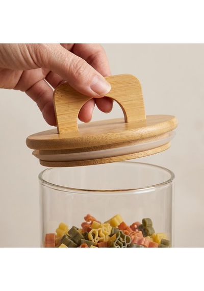 Bambu Kapaklı Yuvarlak Borosilikat Cam Kavanoz 1500 Ml, 10 25 Cm, Contalı Kulplu Şeffaf Spagetti Makarna Ve Kuru Gıda Saklama Kabı Çok Renkli Bambu Kapaklı Yuvarlak Borosilikat Cam Kavanoz 1500 Ml, 10 25 Cm, Contalı Kulplu Şeffaf Spagetti Makarna Ve Kuru Gıda Saklama Kabı Çok Renkli
