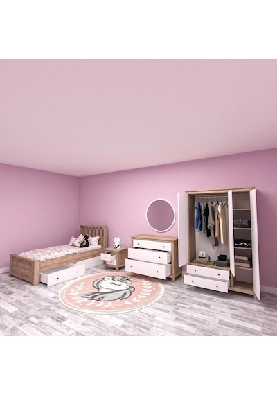 Honey Genç Odası Takımı Mdf Sis Gri Honey Genç Odası Takımı Mdf Sis Gri
