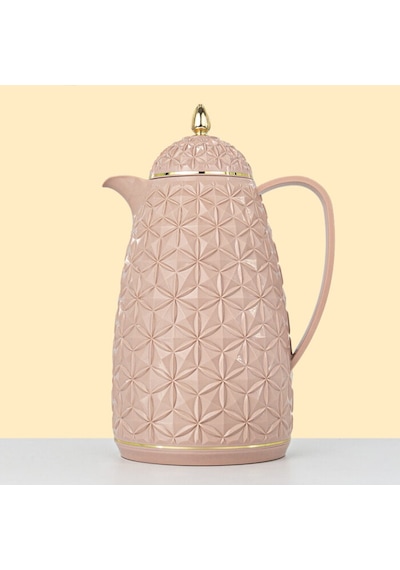 Lale Thermos Cam Hazneli Termos 9034 0.6 Lt Kahve & Çay 12 Saat Sıcak / 24 Saat Soğuk Yerli Üretim Charmy Pembe