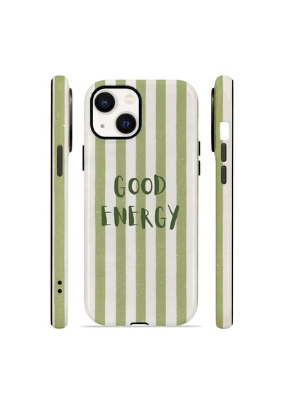 Apple iPhone Uyumlu 15 Vorian Çift Katmanlı Kılıf Good Energy Olive