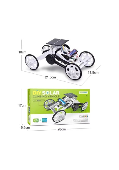 Güneş Enerjili Ve Pilli Tırmanan Araba Robot Kiti - Kendin Yap Diy Eğitici Bilim Deney Seti