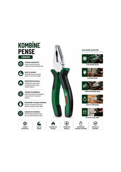 Bosch 1600a032vb Pense 7 İnç 180 Mm - Lüks Ergonomik Saplı- 6'li Paket Diğer