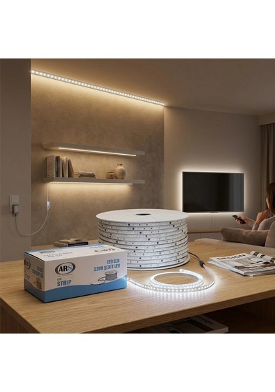 100mt 6500k - Beyaz Dış Mekan Şerit Led 220v 120led Ars-348985 Bx40