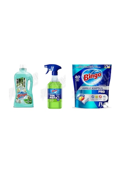 Bingo Yüzey Tem. Fresh 2.5 Lt + Yağ Çözücü 900 Ml + Tablet Pro 80'li 3'lü Set Diğer