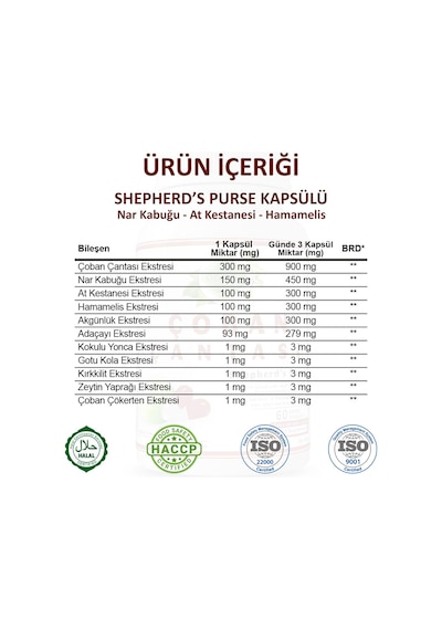 Gökçek Şifa Çoban Çantası (Shepherd's Purse Capsule) 60 Kapsül