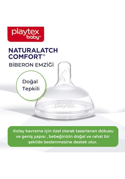 Playtex Naturalatch Yenidoğan Biberon Emziği, 6+ Ay, 2 Adet