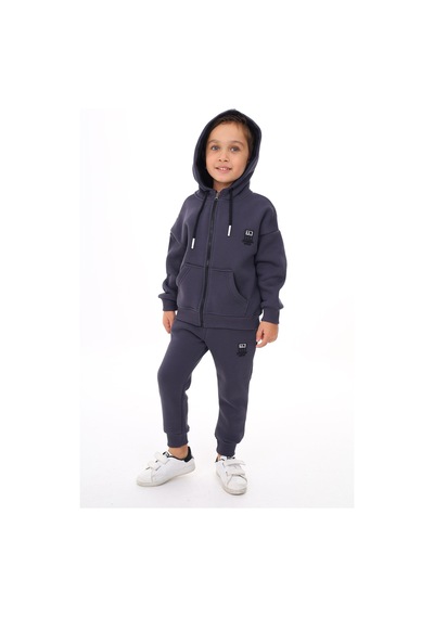 Toontoy Kids Toontoy Erkek Çocuk Nakışlı Eşofman Takım Füme