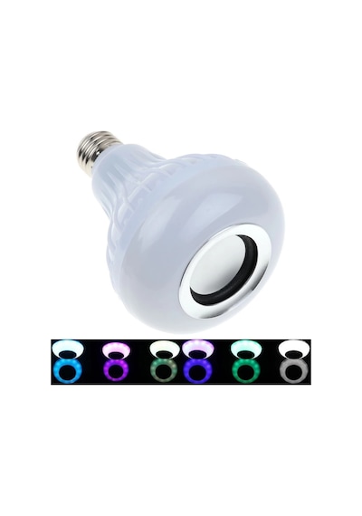P-028 Kumandalı Bluetooth Led Ampul Çokrenkli