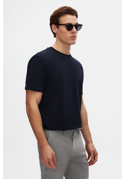 Twn Slim Fit Lacivert Baskılı T-shirt 4ec14ort12025 Lacivert