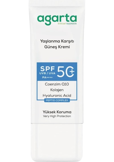 Agarta - Güneş Kremi Yaşlanma Karşıtı Doğal 50 Spf 50 Ml
