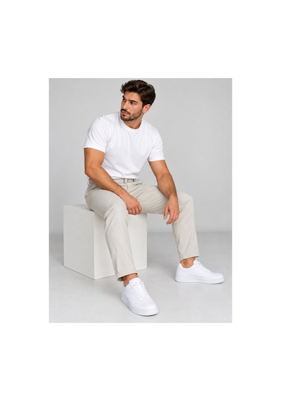 Genel Markalar Erkek Bej Jogger Pantolon Regular Fit Düz Paça Cepli Günlük Rahat Kesim Sarı
