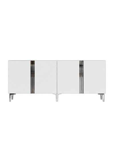 Ka1898bs Anka Konsol Ve Tv Sehpası Beyaz-silver 180cm