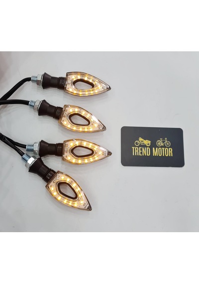 Üçgen Sinyal Takım 4lü Set Sarı Led - Motosiklet Cg Unıversal