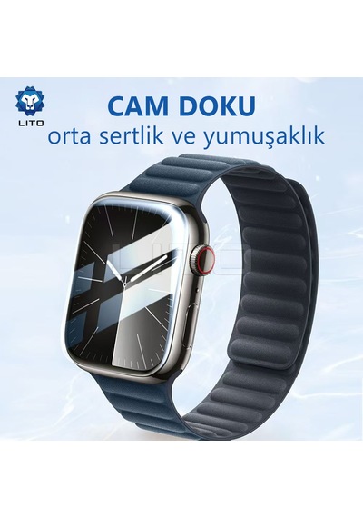 Lito Apple Watch Uyumlu  Ekran Koruyucu, Full Yapışkanlı 41 Mm